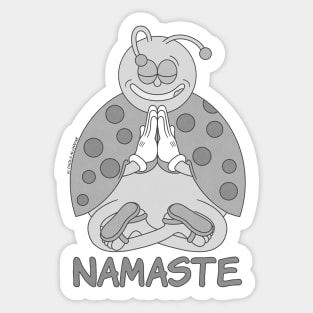 Namaste Ladybug Sticker